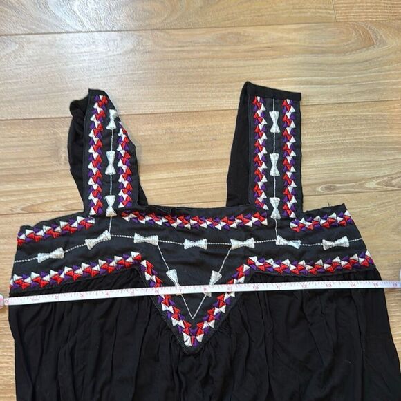 Chevron Stitching Crisscross Peplum Top Size Medium - Picture 3 of 5